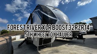 2022 Forest River XLR Boost 32RZR14 5th Wheel Toy Hauler with Upgrades including 2nd AC [upl. by Dru]