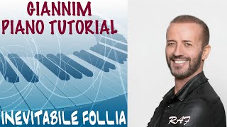 Inevitabile follia Raf  Tutorial per pianoforte con accordi by GianniM [upl. by Hannie]