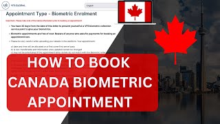 HOW TO BOOK CANADA BIOMETRIC APPOINTMENT THROUGH VFS GLOBAL  FULL INFORMATION 🇨🇦 🇨🇦 🇨🇦 [upl. by Wehtam]