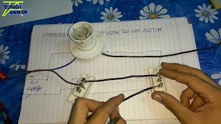 Two way switch का प्रयोग  staircase wiring circuit using two way switch  ZAID ANWER [upl. by Duhl]