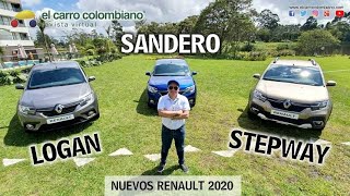 Renault Sandero Logan y Stepway 2020 en Colombia ¿Qué hay de nuevo [upl. by Ennire]