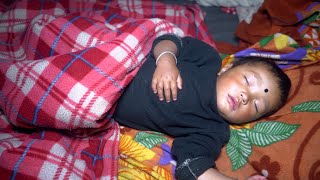 Himalayan child Niyabung sleeping shepherdlifeofnepal [upl. by Alley]