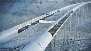 Ingenieros de Noruega sorprendieron a China  Autopista flotante de  47 mil millones Megaproyectos [upl. by Annuaerb]