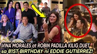 Robin Padilla at Vina Morales may KILIG DUET sa 81st BIRTHDAY ni Eddie Gutierrez [upl. by Pricilla660]