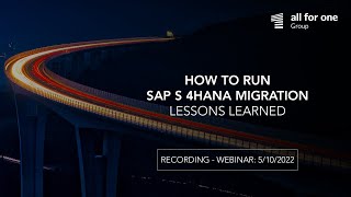 How to run SAP S4HANA migration  lessons learned [upl. by Enrol777]