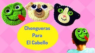 CHONGUERA PARA EL CABELLO TEJIDA A CROCHET DE RANA PERRO Y GATITO [upl. by Fidelity]