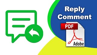 How to add Reply to a comment in pdf file Edit PDF using Adobe Acrobat Pro DC [upl. by Ennahs852]