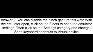 How to disable the pinch to zoom in android studio emulator [upl. by Kaden93]