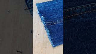 Easy Way to Make Frayed Hem Jeans [upl. by Elocin549]