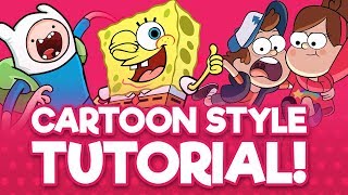 How To Draw Cartoon Style  Process Tutorial [upl. by Rodenhouse704]