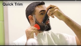 Beard trimming cheek line and necklineAberlite ClearShaper Beard Shaping Tool 12 [upl. by Alyose]