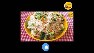 Mixed veg fried rice short  broccoli fried rice short  easy fried rice recipe  you tube short [upl. by Thurstan]