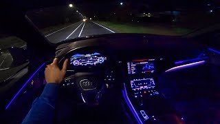 2019 AUDI Q8 SLine Quattro NIGHT POV Drive AMBIENT LIGHTING by AutoTopNL [upl. by Munshi]