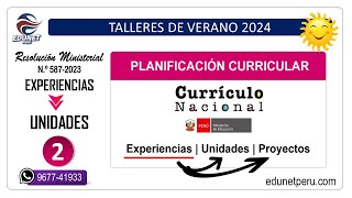 Planificación Curricular 2024  02  RM 5872023  MINEDU [upl. by Tera35]