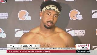 Myles Garrett on the Browns Team Morale After Losing Nick Chubb for the Year  Sports4CLE 92223 [upl. by Adriell]