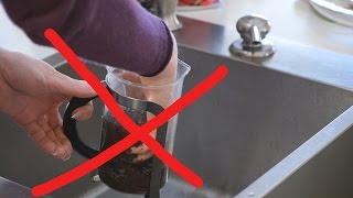 Smarter way to clean a French Press Coffee Maker [upl. by Yatnahc]