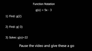 Function Notation [upl. by Retsim248]