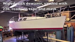 Painting Evelyn 26 Sailboat with Interlux Perfection Paint [upl. by Ann-Marie]