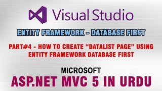 ASPNET MVC 5 Tutorial In Urdu  How to create DataList Page using EF6 Database First [upl. by Timoteo]