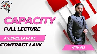 Capacity Minors only  A level  Law 9084  Contract Law  Paper 3  Lecture [upl. by Pamela]