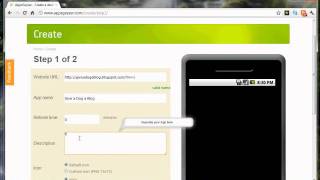 How to Make Android App from a Mobile Website [upl. by Enneyehs]