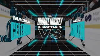 Celebrini Smith go head to head in bubble hockey [upl. by Nitin]