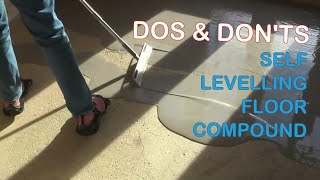 SelfLevelling Floor Compound  Dos amp Donts  DIY [upl. by Campos632]