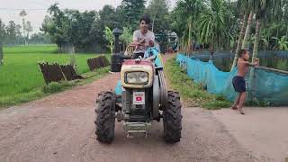 Tractor tiller machine old vaicle work in Village Area Bangladesh। [upl. by Ticon587]