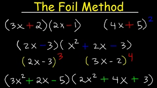 Foil Method Algebra Binomials Trinomials Polynomials Multiplication With Exponents [upl. by Aicia]