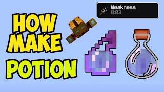 MINECRAFT How to Make a Potion of WEAKNESS 2024 Full Guide [upl. by Peltier]