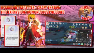 Ragnarok M Eternal Love  Hybrid Phy Begetter Crazy Throw Fire Expansion Homunculus PVE Build [upl. by Waal]