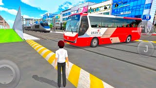 Train Vs Hyundai Express Bus  3d Driving Class game play video  Car Game gameplay cargame [upl. by Januisz142]