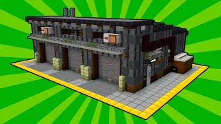 Minecraft How to build a Warehouse in Minecraft with interior Minecraft Warehouse Tutorial [upl. by Mildred]