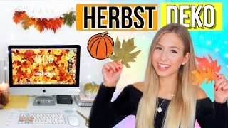 HERBST DEKO IDEEN 2018 selber machen 🍁Herbstliche Dekoration für dein Zimmer 🍂 [upl. by Gnaw]