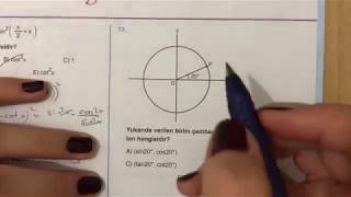 2019 345 AYT Matematik TrigonometriI Test4 Anlatımlı Çözümleri [upl. by Tenahs]