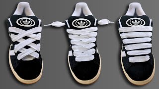 3 COOL WAYS TO LACE ADIDAS CAMPUS 00s  Adidas Campus Lacing [upl. by Thun122]