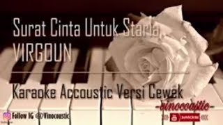 Virgoun  Surat Cinta Untuk Starla Karaoke Akustik Versi Nada Asli [upl. by Meta420]