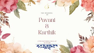 Pavani amp Karthik  Wedding Ceremony [upl. by Aelahs553]