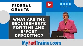 Time and Effort Reporting Federal Grants Administrative Requirements [upl. by Lehte47]