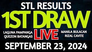 Stl Result Today 1st draw September 23 2024 STL Batangas Live [upl. by Talanian683]