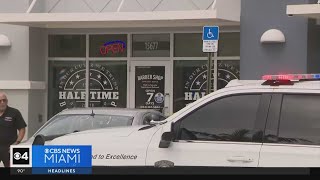 Police investigating shooting at Pembroke Pines barber shop [upl. by Tris825]