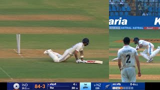 Virat Kohli run out in today match vs new Zealand  virat kohli run out highlights  virat wicket [upl. by Annahsal]