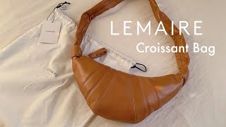 Lemaire Croissant Bag Unboxing  Try On 🥐  르메르 범백 크로와상백 언박싱 [upl. by Burdett]