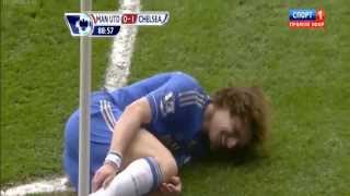 David Luiz laughing after Rafael Tackle amp Red Card [upl. by Rozalie]