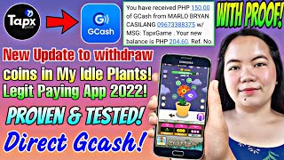 How to withdraw coins in My Idle Plants New Update  Legit Gcash Paying App 2022 With Payment Proof [upl. by Estelle]