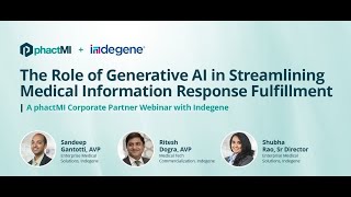 Webinar The Role of Generative AI in Streamlining Medical Information Response Fulfilment [upl. by Akinit]