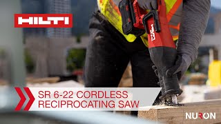 Hilti Nuron SR 622 Cordless Reciprocating Saw  Features and Benefits [upl. by Steffy622]