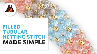 How to Create Filled Tubular Netting Stitch in 3 Steps [upl. by Roybn]