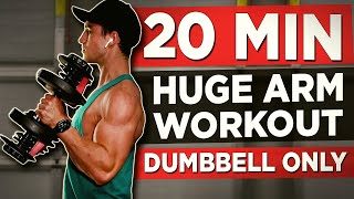 20 MIN DUMBBELL ARMS WORKOUT AT HOME FOLLOW ALONG [upl. by Alfie709]