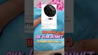 Silk hair bonnet for sleepingmeesho silk hair cap honest review hair haircare shorts youtube [upl. by Novehs]